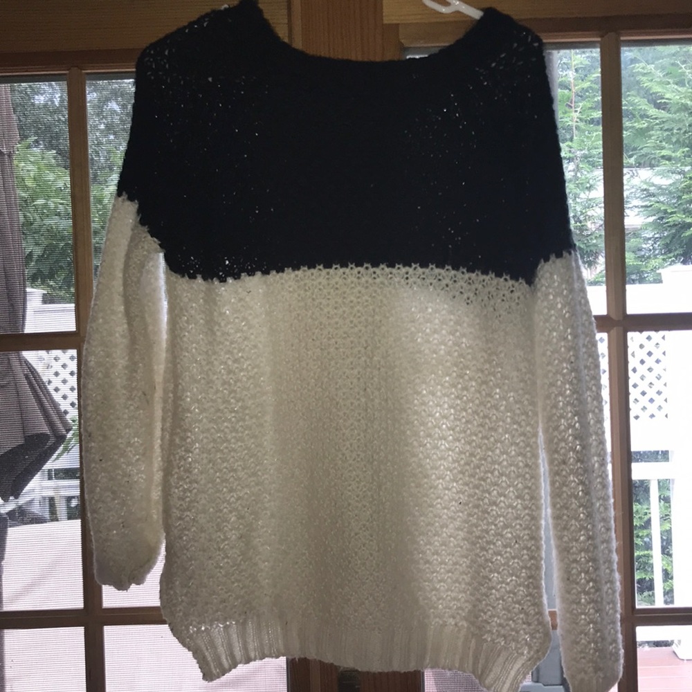 Black and white sweater